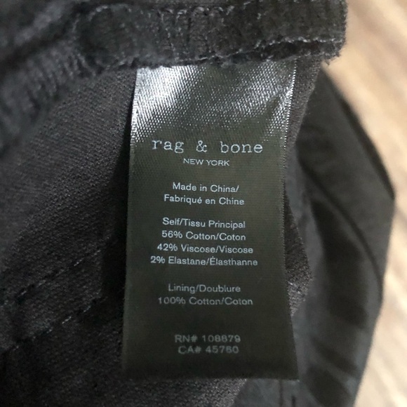 Rag & Bone Jeans Women's 26 Nina High Rise Ankle Skinny  Zebra Stripe NWT - Picture 6 of 8